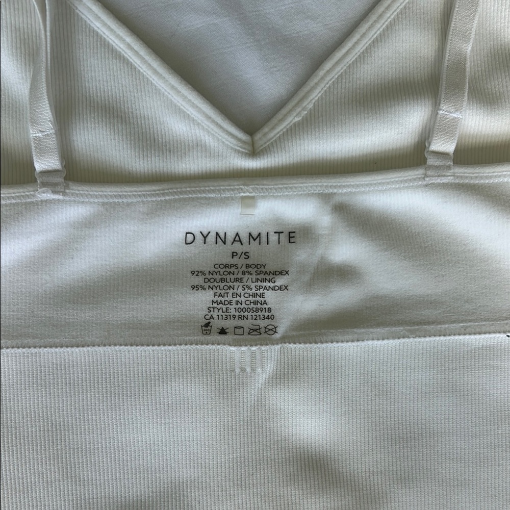 White Ribbed Crop Top - Picture 3 of 3